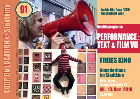 COL 91 TEXT und FILM VII_ Performance Einladungskarte